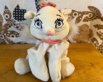 Disney Aristocats Marie Beanie Plush Cat Kitten Vintage 1990s Cute Baby Cat Doll Stuffed Animal ~6”, Stuffed Toy Nostalgic Gift Ideas