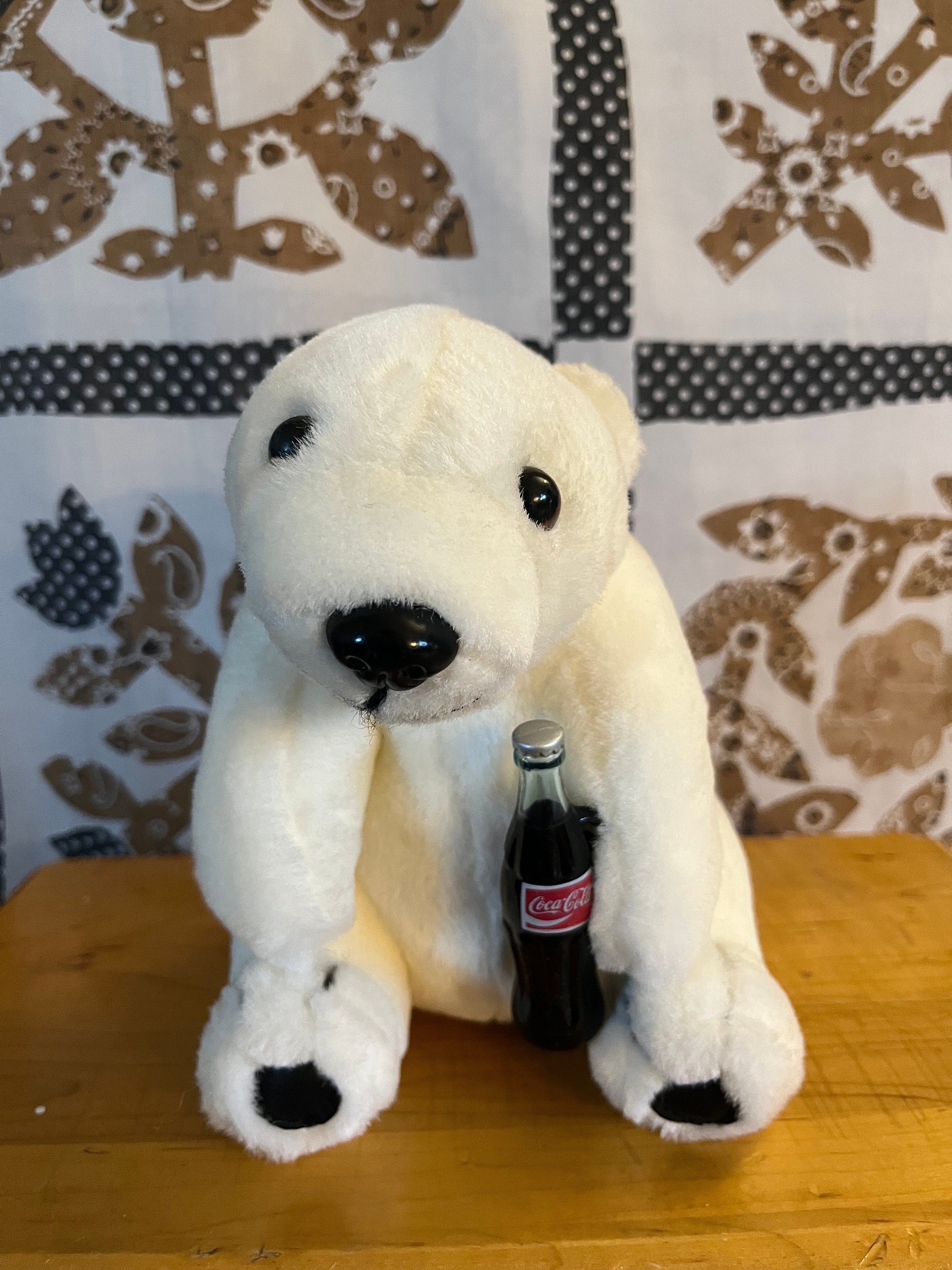 Coca cola polar bear plush in bottle sale