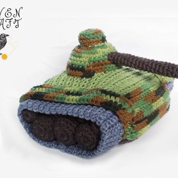 Crochet Army Tank Toy Pattern Only