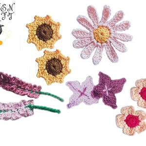Flower Appliques Crochet Pattern