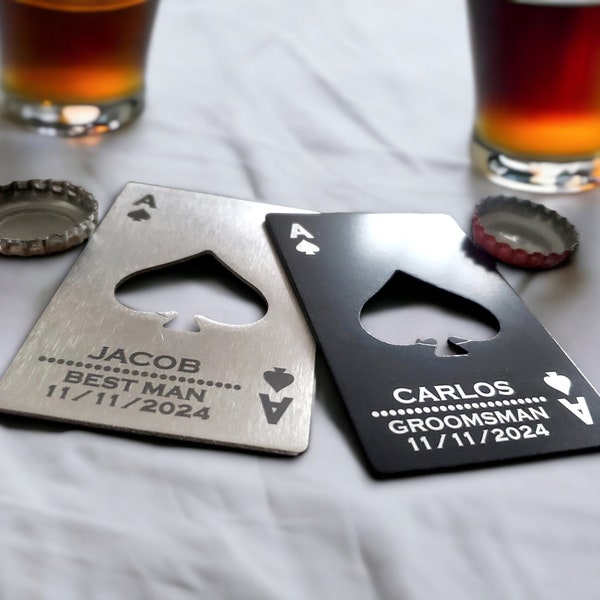 Groomsmen Proposal, Ace Of Spades Bottle Openers, Will You Be My Groomsman, Best Man Proposal, Officiant Proposal, Groomsmen Gift