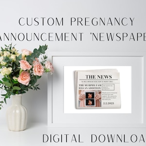 Custom Pregnancy Announcement Newspaper