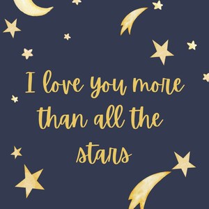 I Love you More than all the Stars Nursery Digital Download