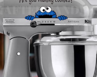 Decal for Kitchen Aid Stand Mixer - Cookie Monster