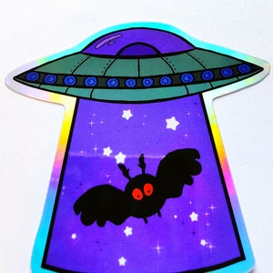 Mothman UFO Abduction Sticker