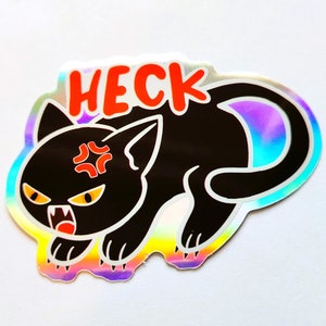 Black Cat Heck Sticker