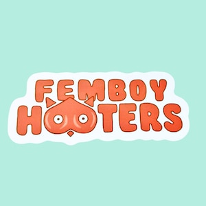 Parody Femboy Hooters Sticker