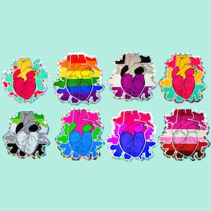 Pride Heart Stickers