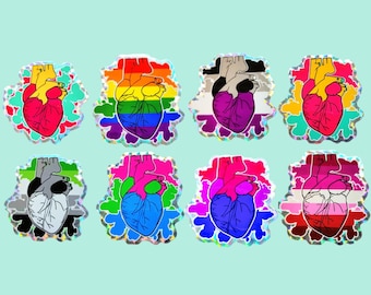 Pegatinas de corazón del orgullo