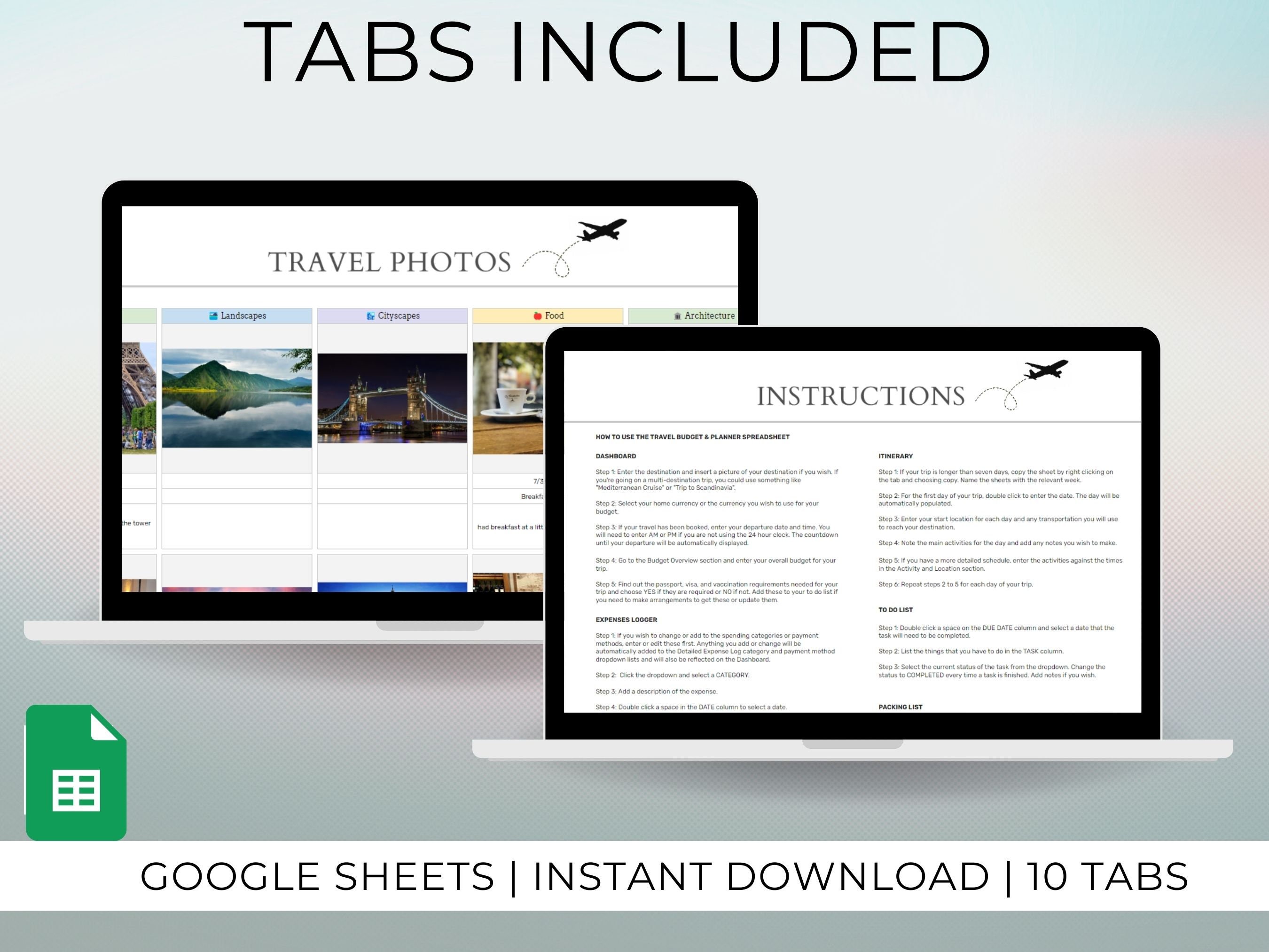 Travel Expenses Spreadsheet Template Google Sheets Vacation Etsy Travel Expenses Spreadsheet Template Google Sheets Vacation Etsy