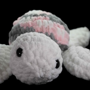 Crochet turtle plushie l blanket yarn stuffed animal