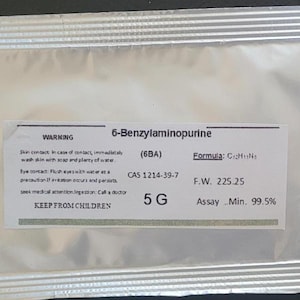 6-Benzylaminopurine 99.5% 5 grams Powder