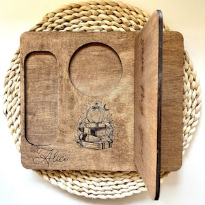 Personalized Pumpkin/Fall Themed Book Stand | Wooden Book Stand | Bookworm Gift Ideas | Book Holder | Coffee Table Decor | Bookmark | Gift