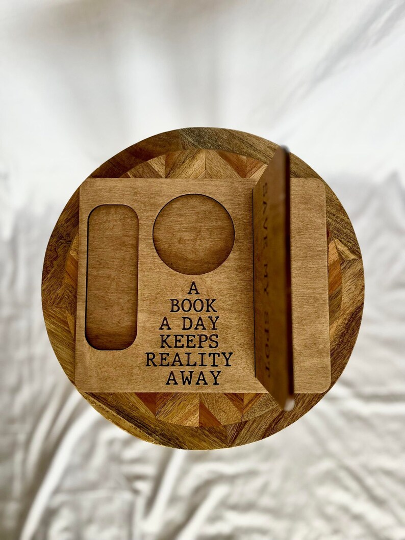 Wooden Book Stand Book Holder Coffee Table Book Etsy