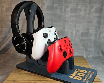 Controller Ständer & Kopfhörerständer, Controller Halter für XBox Controller, PS5 Controller, Gamecube Controller, Geschenk für Ihn, Geschenk für Sie