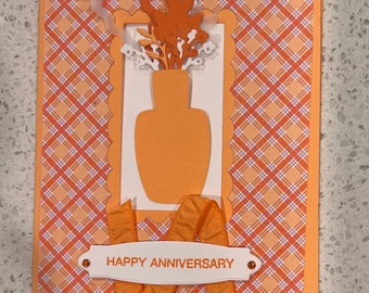 Happy anniversary handmade greeting card