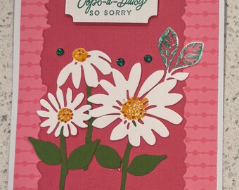 I’m sorry handmade greeting card