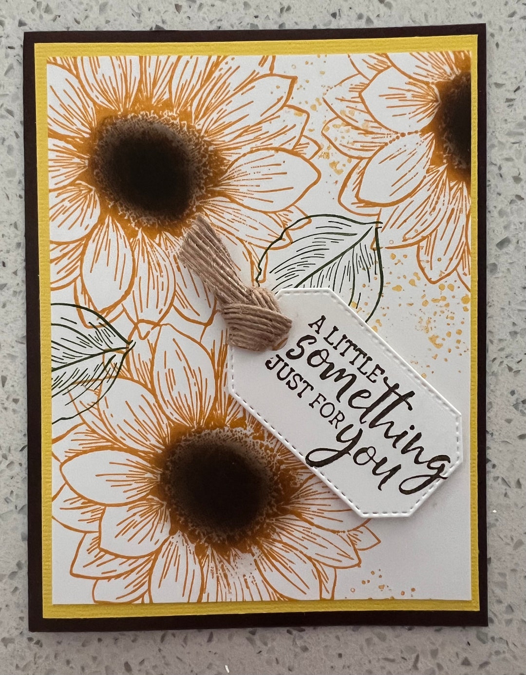 Handmade Sunflower Greeting Card, Blank A2 Card - Etsy