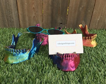 Human Jaw Bone Stand - Business Card Holder & Sunglasses Display