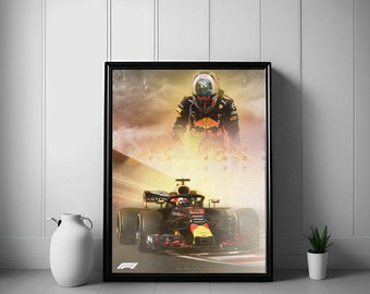 Daniel Ricciardo Red Bull Formula 1 art print | digital download | gift idea