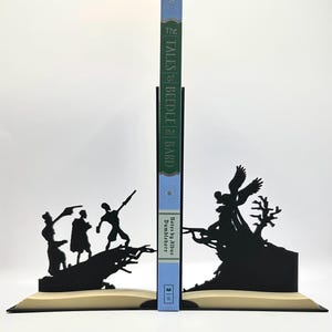 Three Brothers Tale Bookend Set | Decorative Book Ends | Magic Bookends | 3D Print | Gift