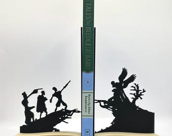 Three Brothers Tale Bookend Set | Decorative Book Ends | Magic Bookends | 3D Print | Gift