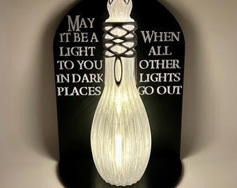 LOTR Phial Light Book Nook | Fantasy Book Decor | Magic | Gift