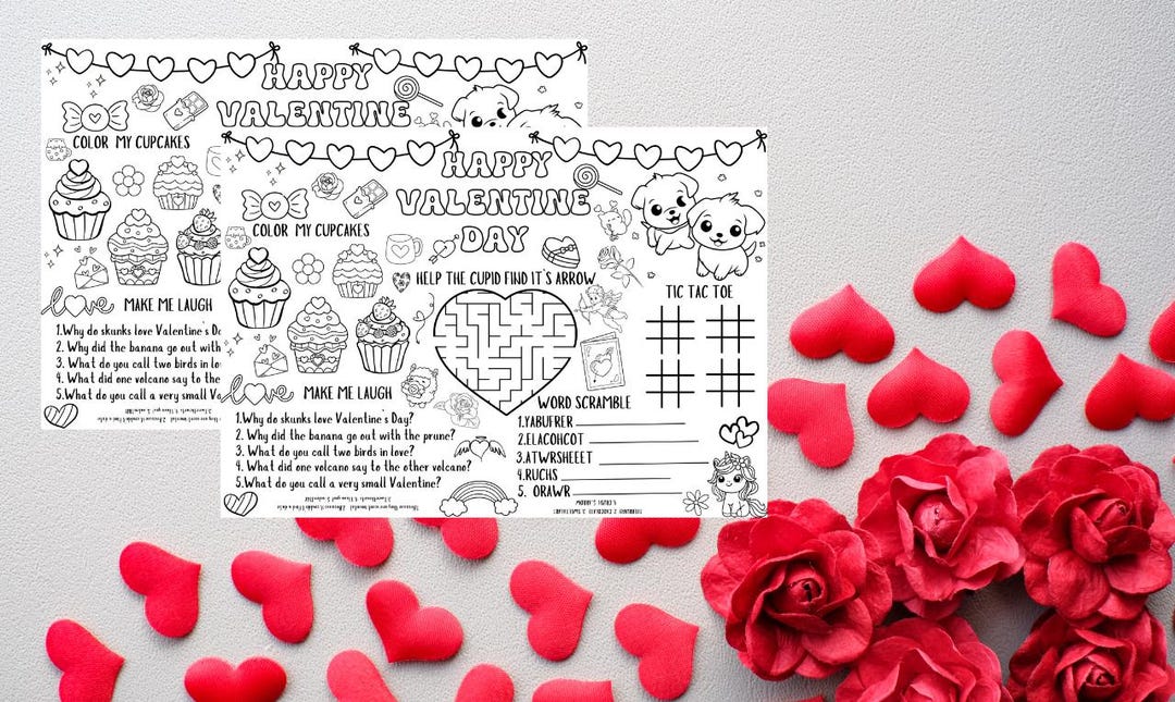 Happy Valentine's Day Coloring Page for Kids, Valentine's Day Classroom ...