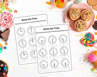 Telling Time Worksheet: Clock Math, Analog & Digital (PDF)