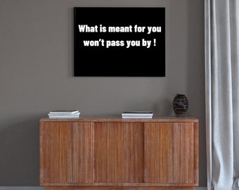 Inspirational Quote Art Print: Black and White Office Decor (Downloadable)