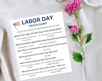 Labor Day Trivia Game: Patriotic Party Activity (Instant Download)