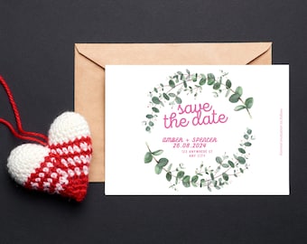 White & Green Floral Elegant Wedding Invitation Card | Wedding invitation card | Editable wedding invite | Printable wedding card