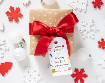 First Day of School Gift Tags: Sweet Treat Printable (Editable Template)
