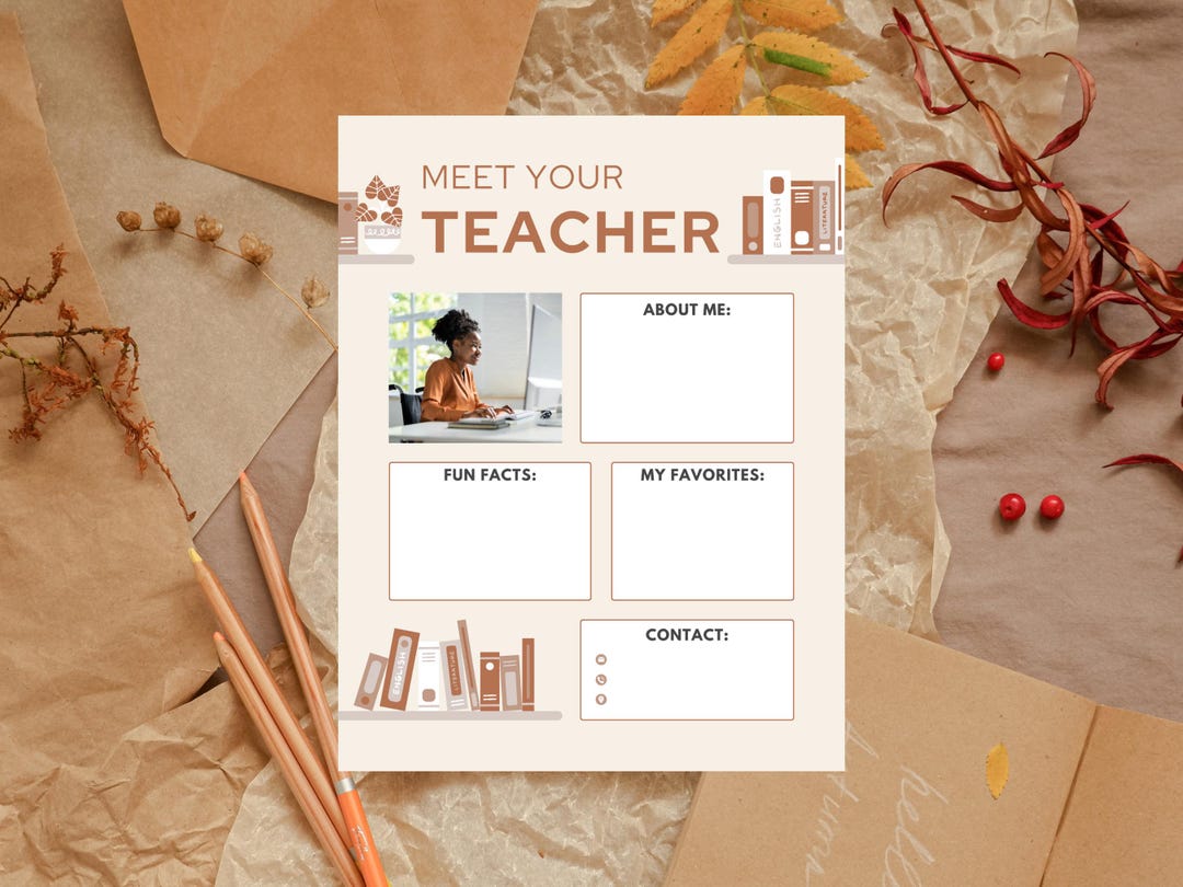 Editable Meet Teacher Template, Back to School Printable, Introduction ...