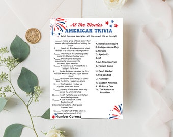 Independence Day Trivia Game: July 4th Party Activity (Printable)