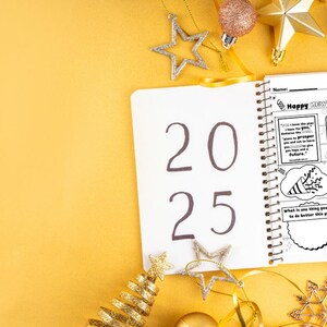 2025 New Years Resolution List For Kids,  New Year Resolutions List, 2025 New Year Goal, 2024 Year In Review, New Year Kids Resolution List
