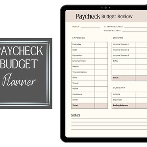 Paycheck Budget Planner, Printable PDF, Budget by Paycheck, Financial Paycheck, Classic Budget Planner, Instant Download , Personal Budget