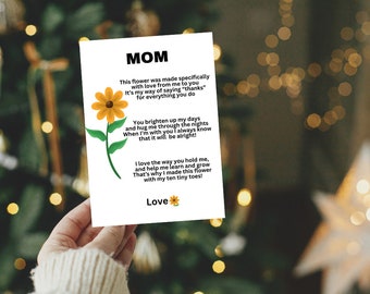 Heartfelt Mother's Day Card: Poem from Daughter