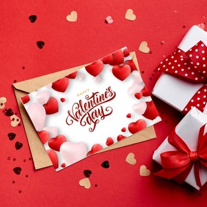 Off Sale Happy Valentines Day Card | Valentine&#39;s Card | Valentine | Greeting Card | Printable Valentine Card | Happy Valentine&#39;s Day Card