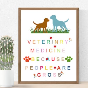 Vet Office Decor, Veterinarian Office Artwork, Veterinary Wall Art, Veterinary Medicine,  Veterinarian Gift, Vet Graduation Gift