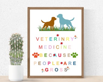 Muurkunst dierenartspraktijk: grappig huisdierdecor