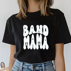 Band Mom SVG | Band Mom PNG - Band Mama Retro Letter Design | Simple Band Mom Shirt SVG | Includes svg & png Files for Custom Crafts