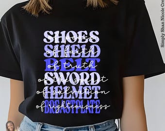 Armor of God SVG – Christian Faith Design, Custom Apparel (Digital Download)