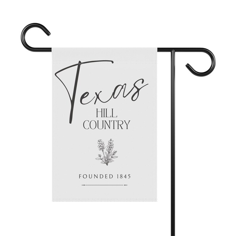 Texas Bluebonnet Garden Flag: Minimalist Hill Country Design image 9