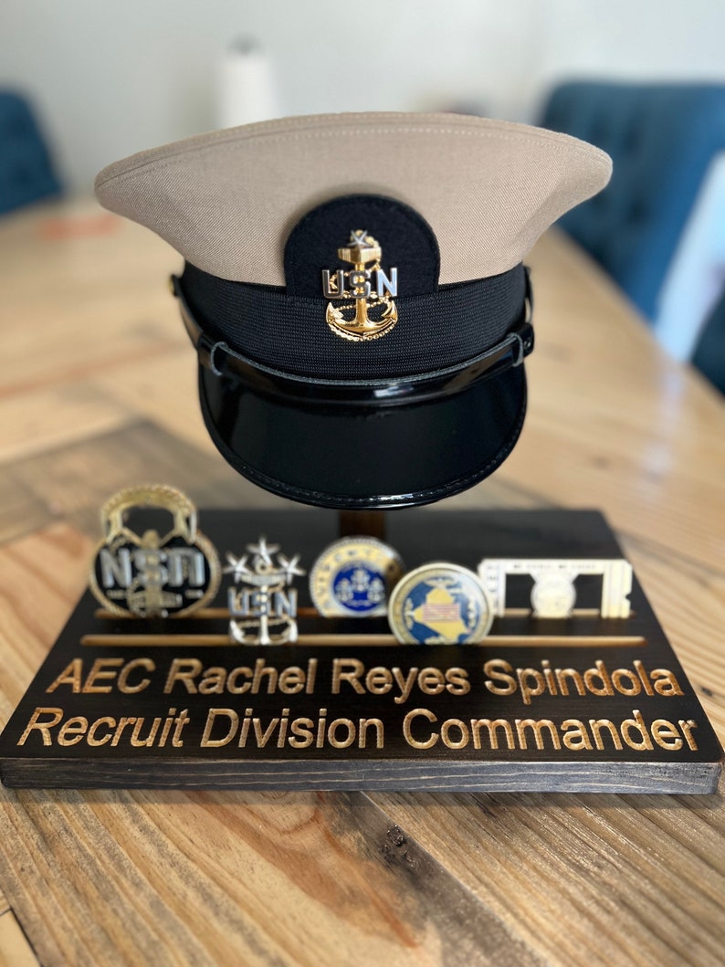 Navy Chief Combination Cover Desktop Challenge Coin Display Etsy
