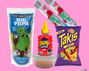Dill Big Papa Pickle Van Holten&#39;s Pickle Kit - Lucas Chamoy, Tajin, Taki, Van Holten, Fruit Roll Up