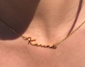 Personalized Name Necklace • Gold Name Necklace • Perfect Gift for Her • Personalized Gift • Perfect for Minimalist Look • Gifts for Mom