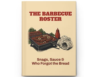 Diario divertido para papás aficionados a la barbacoa: Lista de ingredientes para la barbacoa, salchichas y salsa, tapa dura en blanco.