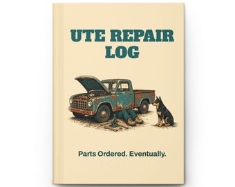 Diario de reparación de coches divertidos: Registro de reparaciones de camionetas, piezas pedidas finalmente, tapa dura en blanco.