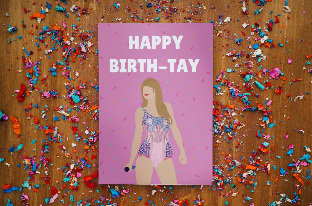 Happy Birth-tay Birthday Card Taylor Swift Birthday Card Gift for ...